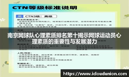 南京网球队心理素质排名第十揭示网球运动员心理素质的重要性与发展潜力
