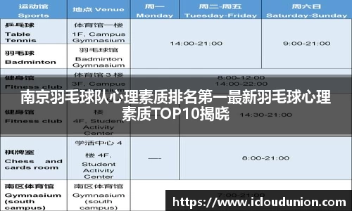 南京羽毛球队心理素质排名第一最新羽毛球心理素质TOP10揭晓